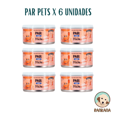 COMIDA HÚMEDA GATOS PAR PETS SABOR TRUCHA X 160 GR / 6 UNIDADES