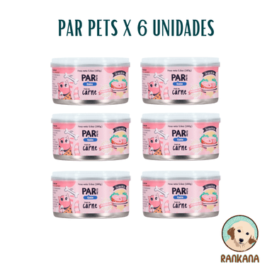 COMIDA HÚMEDA GATOS PAR PETS SABOR CARNE X 160 GR / 6 UNIDADES