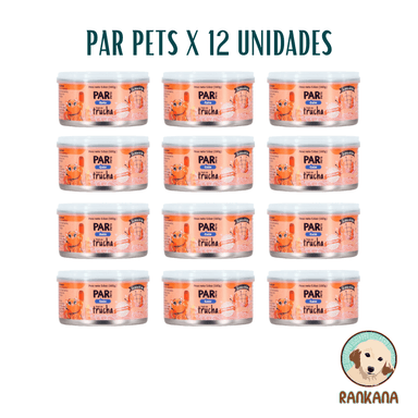 COMIDA HÚMEDA GATOS PAR PETS SABOR TRUCHA X 160 GR / 12 UNIDADES