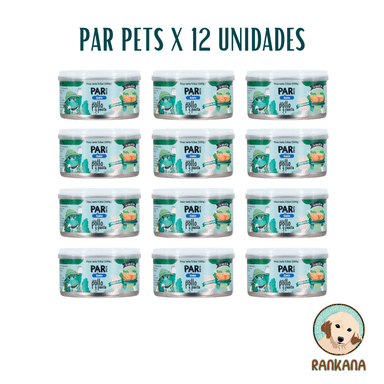 COMIDA HÚMEDA GATOS PAR PETS SABOR POLLO Y PAVITA X 160 GR / 12 UNIDADES