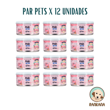 COMIDA HÚMEDA GATOS PAR PETS SABOR CARNE X 160 GR / 12 UNIDADES