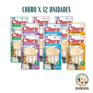 SNACKS GATOS CHURU SACHETS X 4 VARIADOS / 12 UNIDADES