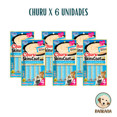SNACKS GATOS CHURU SABOR ATUN Y VIEIRA SACHETS SYC X 4 / 6 UNIDADES