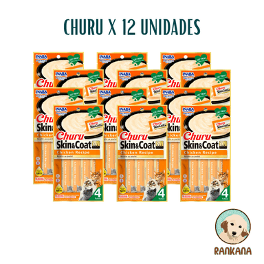 SNACKS GATOS CHURU SABOR POLLO SACHETS SYC X 4 / 12 UNIDADES