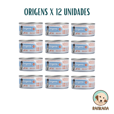 COMIDA PERROS SENIOR ORIGENS SABOR ATUN CORDERO, QUINUA Y CAMOTE MOUSSE X 85 GR / 12 UNIDADES