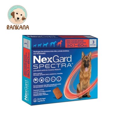 ANTIPULGAS PERRO NEXGARD TABLETA 30.1 A 60 KG 3 SPECTRA - 1