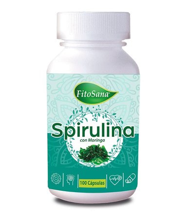 SUPLEMENTO FITOSANA SOLUCIÓN ORAL CAPSULAS DE SPIRULINA CON MORINGA 100U