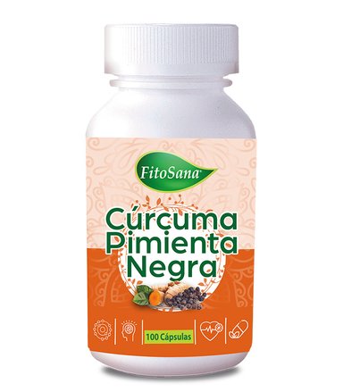 SUPLEMENTO FITOSANA SOLUCIÓN ORAL CAPSULAS CURCUMA CON PIMIENTA NEGRA 100U