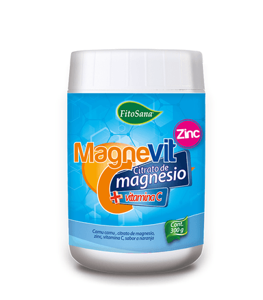 SUPLEMENTO FITOSANA POLVO MAGNEVIT 300GR CITRATO DE MAGNECIO Y VIT C