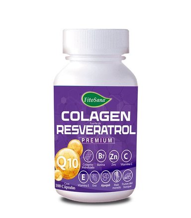 SUPLEMENTO FITOSANA SOLUCIÓN ORAL CAPSULAS COLAGEN RESVERATROL + Q10 100U
