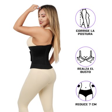 PACK FAJA RELOJ DE ARENA MUJER SEXY SBELT NEGRO 5 VARILLAS REDUCE MEDIDAS + LIPOCREAM - 5