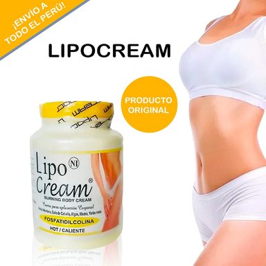 CREMA CORPORAL REDUCTORA LIPOCREAM QUEMA GRASA REDUCE MEDIDAS AMARILLO 500 GR