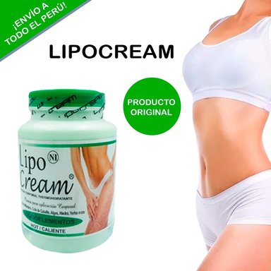 CREMA CORPORAL REDUCTORA LIPOCREAM QUEMA GRASA REDUCE MEDIDAS VERDE 500 GR