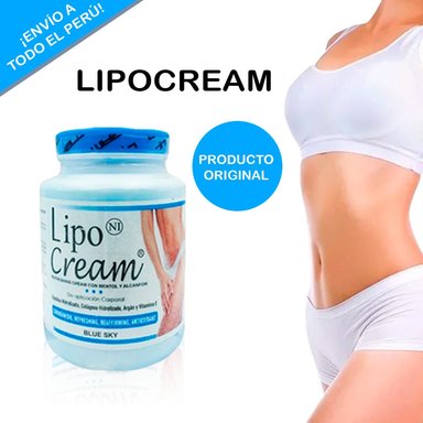CREMA CORPORAL 500 GR REDUCTORA LIPOCREAM QUEMA GRASA REDUCE MEDIDAS CELESTE