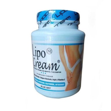 CREMA CORPORAL 500 GR REDUCTORA LIPOCREAM QUEMA GRASA REDUCE MEDIDAS CELESTE - 2