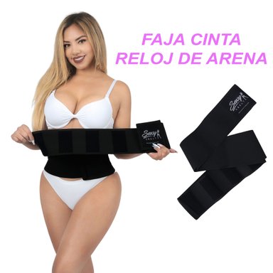 FAJA CINTA MUJER SEXY SBELT NEGRO INVISIBLE MOLDEADORA RELOJ DE ARENA