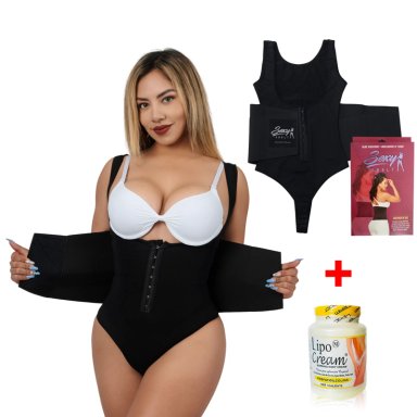 FAJA BODY MUJER SEXY SBELT NEGRO RELOJ DE ARENA REDUCE MEDIDAS + 1 LIPOCREAM