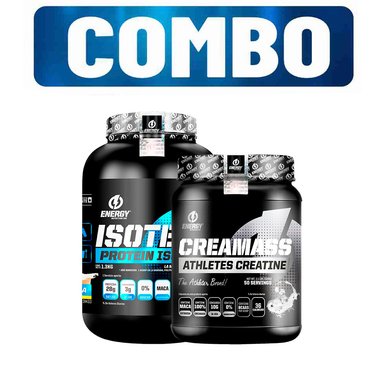 PROTEÍNA ENERGY NUTRITION ISOTECH 1.3KG VAINILLA MÁS CREAMASS 500 GR NATURAL