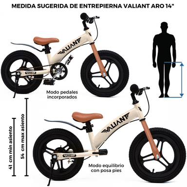 BICICLETA DE EQUILIBRIO ARO 14 3 EN 1 (3 A 6 AÑOS) BEIGE - 5