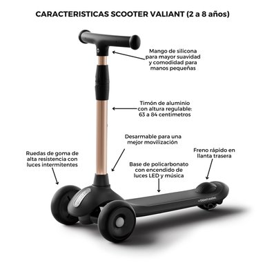 SCOOTER PARA NIÑOS VALIANT NEGRO (2 A 8 AÑOS) - 2
