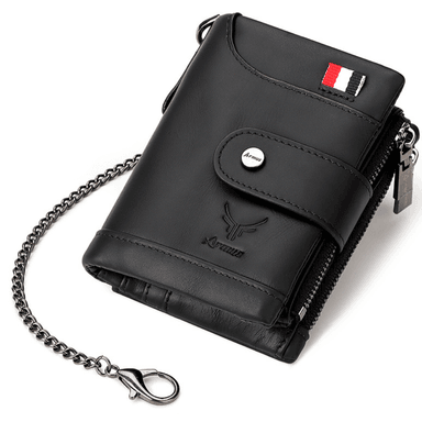 BILLETERA DE CUERO VACUNO CON RFID. HOMBRE AR003 NEGRO - 4