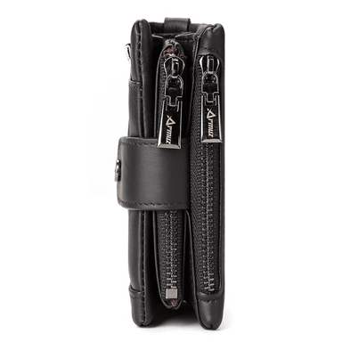 BILLETERA DE CUERO VACUNO CON RFID. HOMBRE AR003 NEGRO - 5