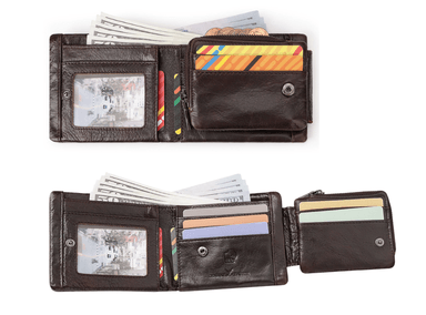 BILLETERA DE CUERO VACUNO. CON PROTECCIÓN RFID. HOMBRE BP841S | Café - 2