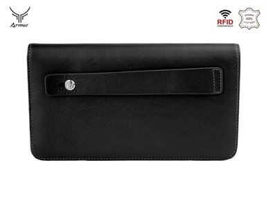 BILLETERA DE CUERO VACUNO. ARMUZ CON PROTECCIÓN RFID. HOMBRE 9069 - 2