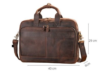 MALETÍN DE CUERO VACUNO DE ALTA GAMA MODELO HARRISON 8368 (LAPTOP 14') - 2