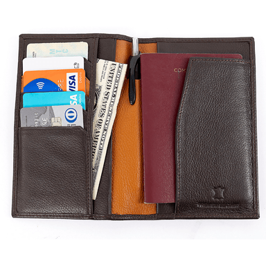 PORTA PASAPORTE DE CUERO VACUNO. AR10