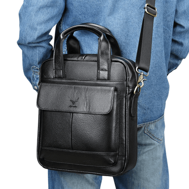 MORRAL DE CUERO VACUNO. HOMBRE. 8579 (LAPTOP 13.3' - A4)