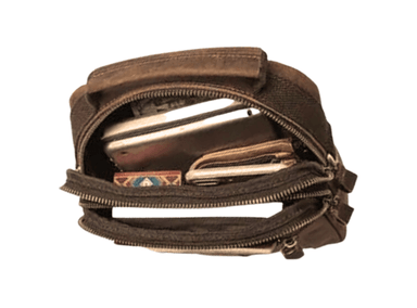 MORRAL ARMUZ MH652 CUERO MARRÓN RÚSTICO DE CURO - 2