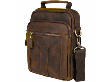 MORRAL ARMUZ MH652 CUERO MARRÓN RÚSTICO DE CURO - 3