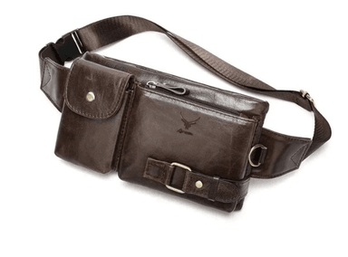 CANGURO ARMUZ 9080 VARÓN CUERO VACUNO CAFÉ