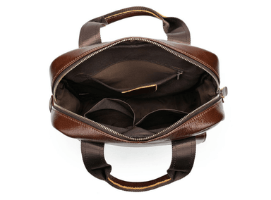MORRAL ARMUZ CUERO CAFÉ VACUNO 8579 . LAPTOP 13' - 3