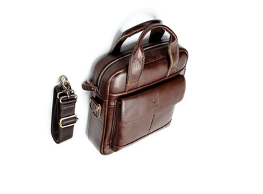 MORRAL ARMUZ CUERO CAFÉ VACUNO 8579 . LAPTOP 13' - 4