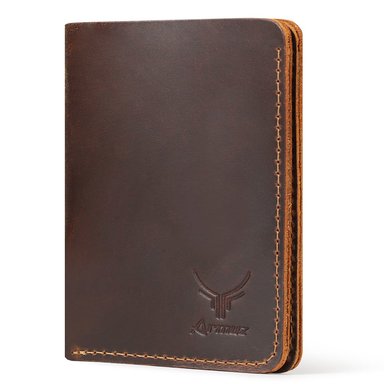 BILLETERA ARMUZ CUERO CAFÉ BP795 ESTILO VINTAGE