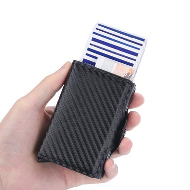 TARJETERO Y BILLETERA POP UP K9172 DE CUERO VEGANO