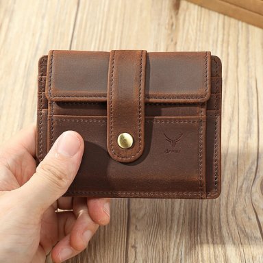 TARJETERO Y MONEDERO DE CUERO VACUNO DE ALTA GAMA 1014