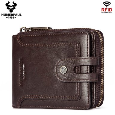 BILLETERA DE CUERO VACUNO BP948S DISEÑO MODERNO CON RFID