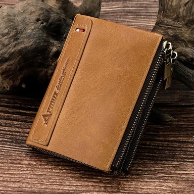 BILLETERA DE CUERO VACUNO NOVI KA03 RFID Y AMPLIOS MONEDEROS