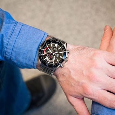 RELOJ CASIO HOMBRE ANÁLOGO EDIFICE EFV-620D-1A4V PLATEADO - 4
