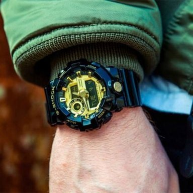 RELOJ CASIO G-SHOCK HOMBRE ANÁLOGO GA-710GB-1A - 6