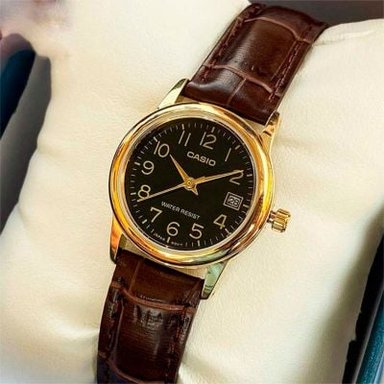 RELOJ CASIO MUJER ANÁLOGO LTP-V002GL-1B MARRÓN - 2