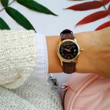 RELOJ CASIO MUJER ANÁLOGO LTP-V002GL-1B MARRÓN - 3