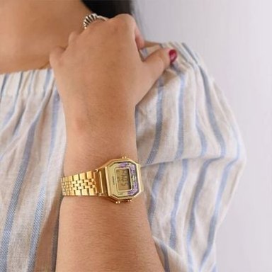RELOJ CASIO MUJER DIGITAL LA680WGA-4C DORADO - 5
