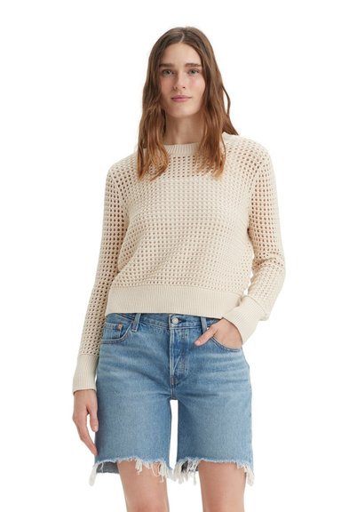 CHALECO MUJER CROCHET MANGA LARGA BLANCO LEVIS A8889-0000