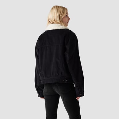 CASACA ALGODÓN MUJER LEVI'S NEGRO 90S SHERPA TRUCKER LEVIS A4435-0050 - 2
