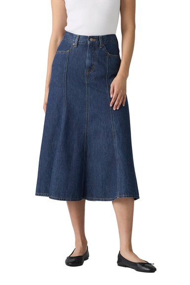 FALDA MUJER FIT AND FLARE SKIRT AZUL LEVIS A8730-0006