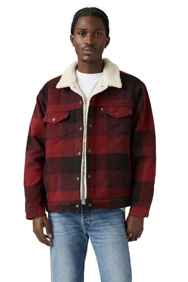 CASACA HOMBRE RELAXED FIT PLAID CAFÉ LEVIS A6030-0011 - 1